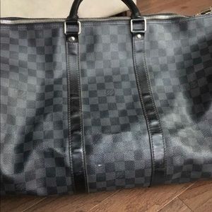 Louis Vuitton Keepall 55 Graphite Damier Duffle.